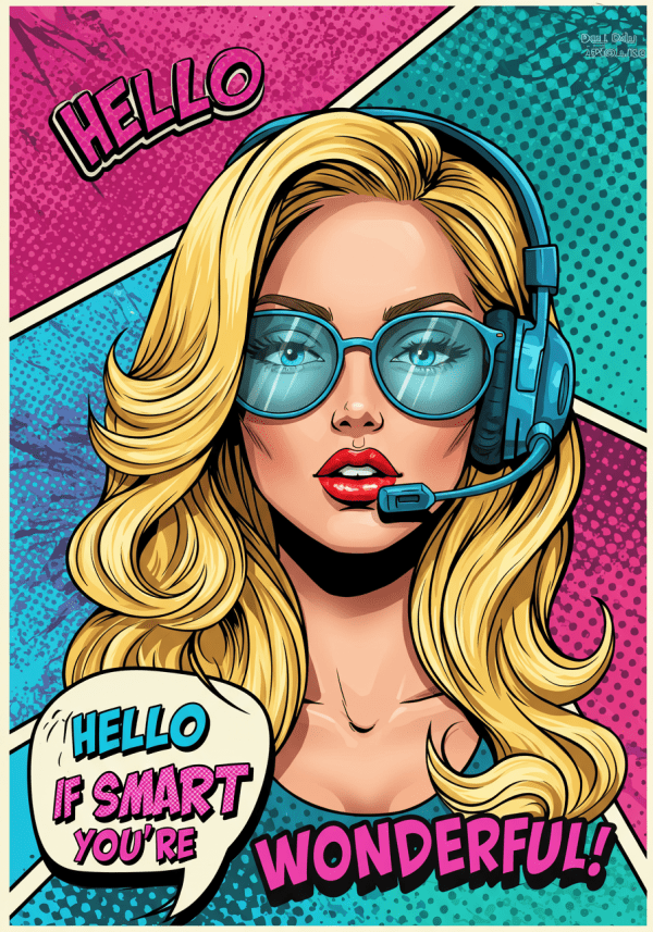 Woman in headphones